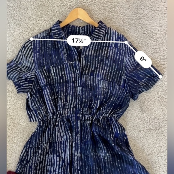 Banana Republic and Piece & Co limited edition, 100% silk shirt dress. Size XL - Picture 10 of 10